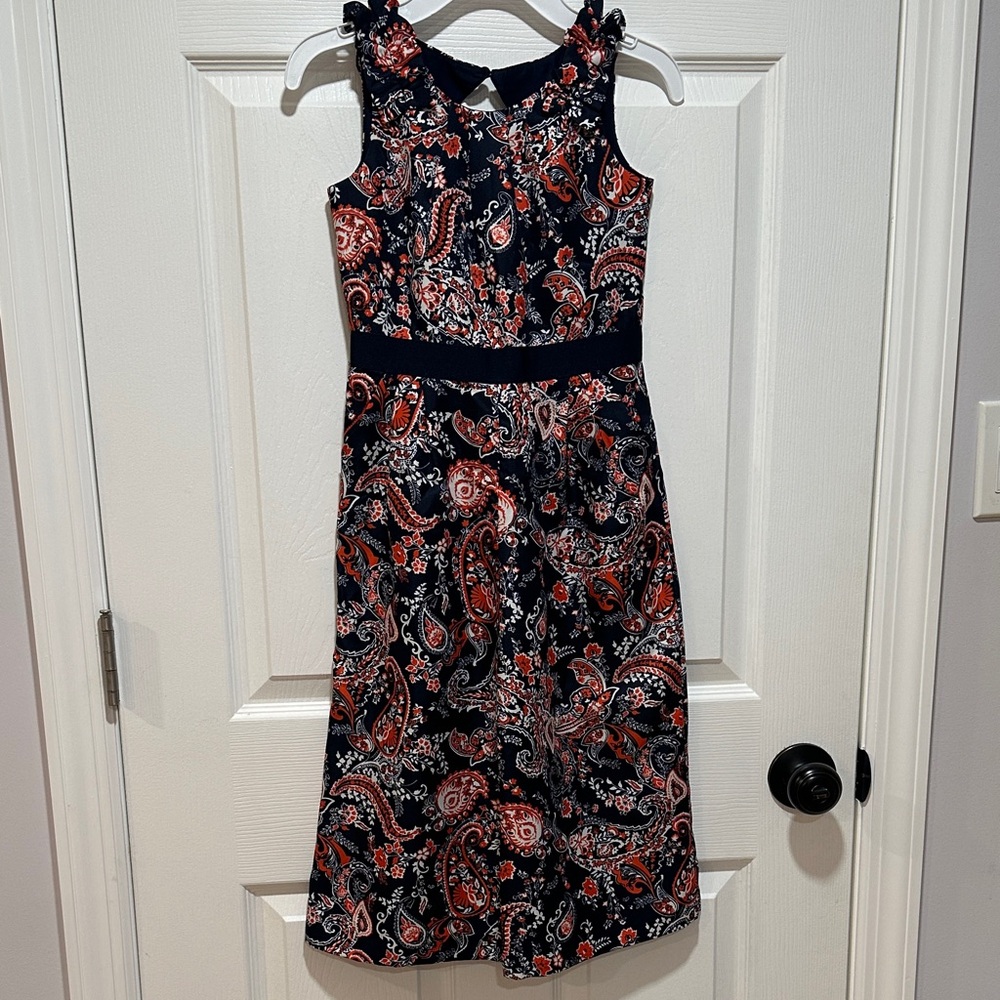 Janie and Jack Navy and Red Paisley Bodysuit